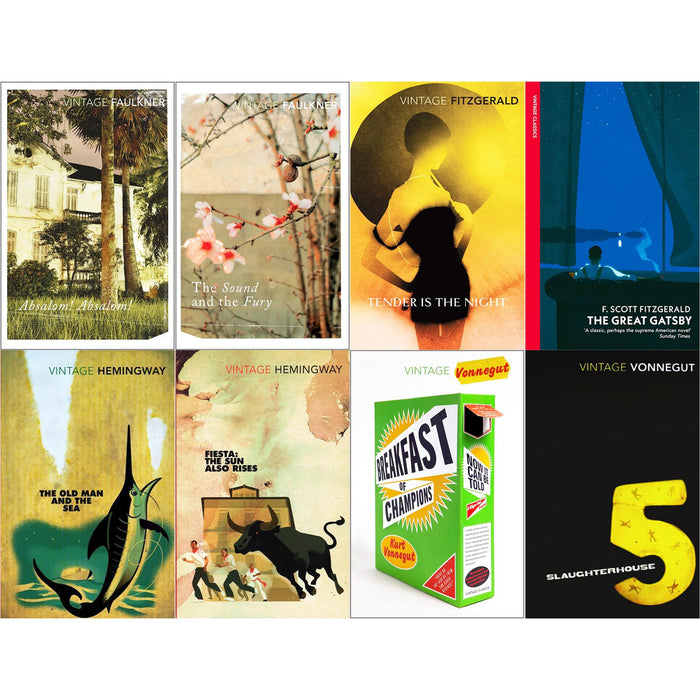 American Vintage Classics: 8 Essential Works by Faulkner, Fitzgerald, Hemingway & Vonnegut – Exploring Love, Conflict, and the Human Spirit in the 20th Century (8-Book Set)