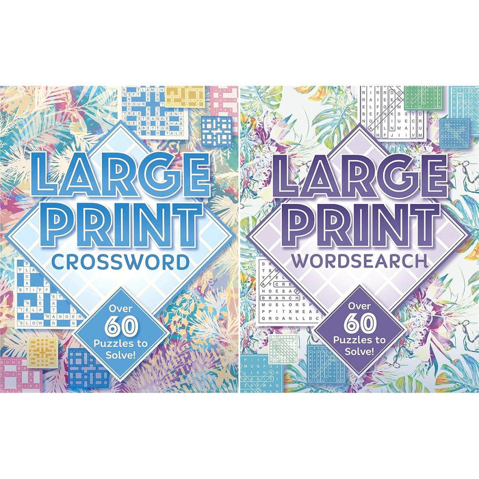 Large Print Puzzles Collection: Crosswords & Wordsearch