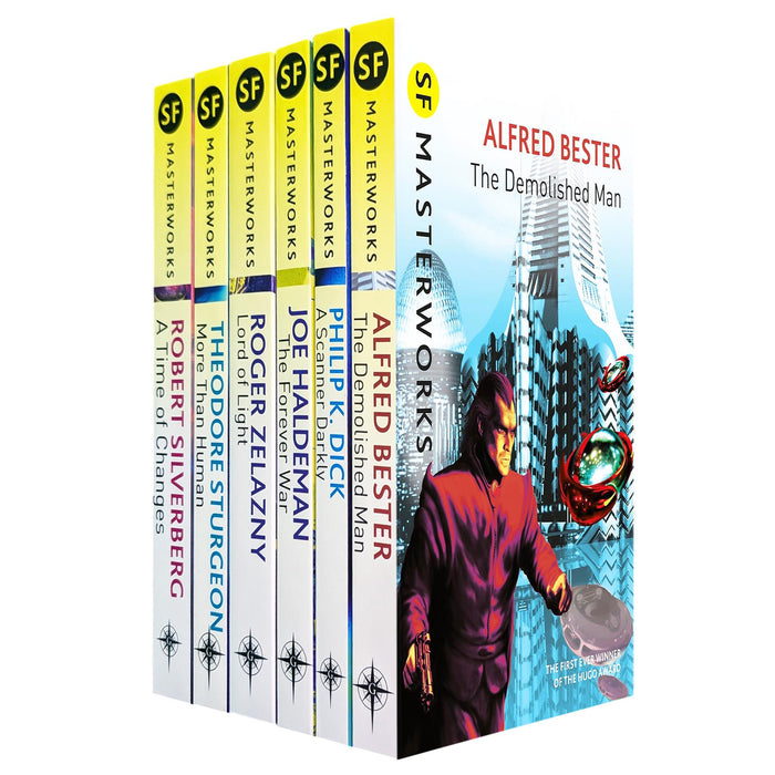 SF Masterworks Collection: Evolution, Identity & Change in More Than Human by Theodore Sturgeon, Lord of Light by Roger Zelazny, The Forever War by Robert Silverberg & More (6-Book Set)
