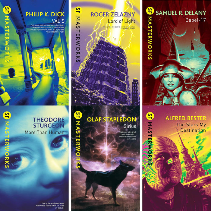 Philosophical & Existential Sci-Fi Collection: SF Masterworks on Human Nature & Existence in Valis, Lord of Light, Babel-17, More Than Human, Sirius & The Stars My Destination (6-Book Set)