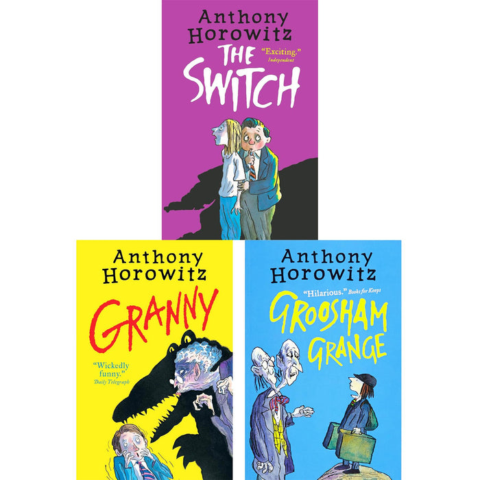 Anthony Horowitz Mystery Collection: The Switch, Granny & Groosham Grange – Thrilling Adventures, Suspenseful Twists & Unforgettable Characters for Young Readers (3-Books Set)