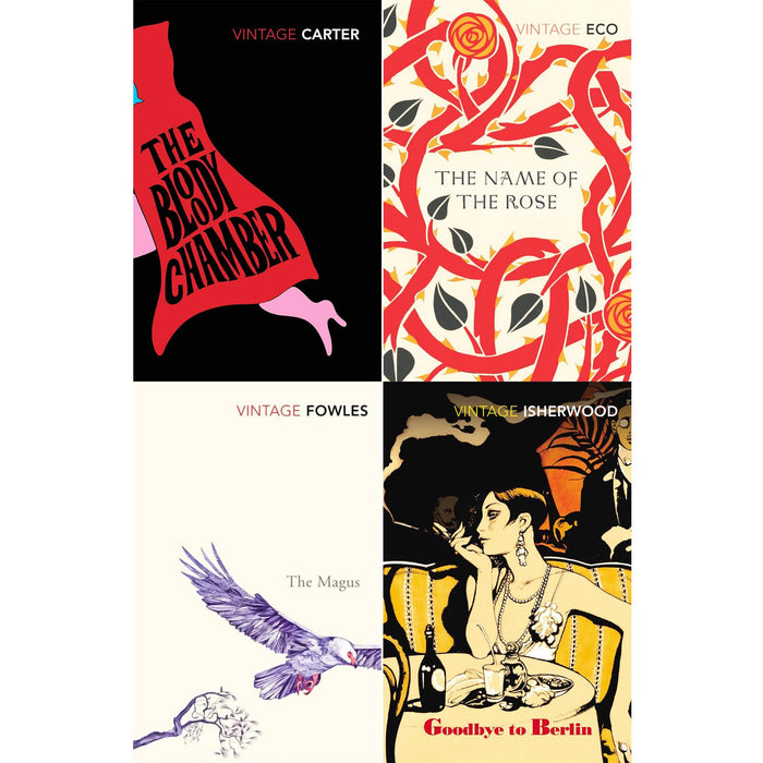 Vintage Classics Literary Sampler: A Captivating 4-Book Collection – Carter’s The Bloody Chamber, Eco’s The Name of the Rose, Fowles’s The Magus, and Isherwood’s Goodbye to Berlin (4-Book Set)