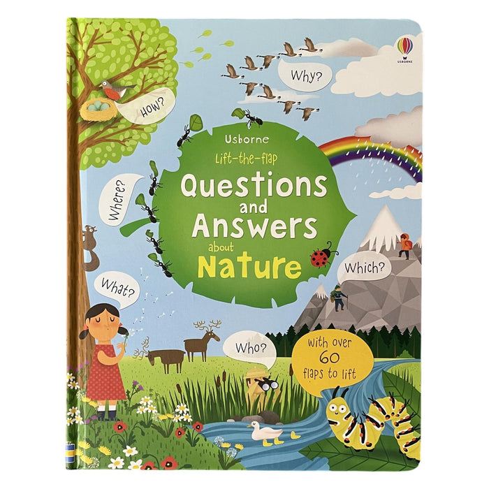 Usborne Lift-the-Flap Questions and Answers Collection: Nature & Feelings by Katie Daynes & Lara Bryan - Two Interactive Board Books Exploring the World and Emotions (2-Book Set)