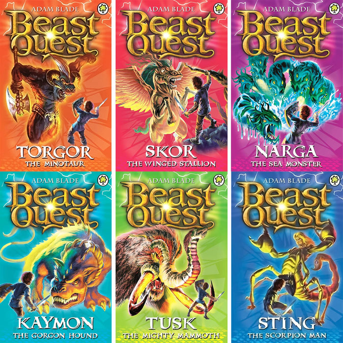 Beast Quest 30-Book Collection by Adam Blade: Ferno the Fire Dragon, Sepron the Sea Serpent, Arcta the Mountain Giant & More – Complete Series 1-5 Adventure Set for Young Fans