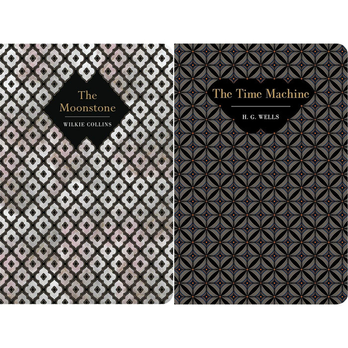 Groundbreaking Classics: The Moonstone by W. Collins & The Time Machine by H.G. Wells (Hardcover, 2 Books) – Exquisite Chiltern Editions