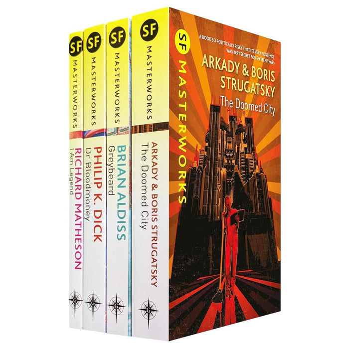 SF Masterworks Collection: End of Civilisation Visions in I Am Legend, Dr. Bloodmoney, Greybeard & The Doomed City by Matheson, Dick, Aldiss & Strugatsky