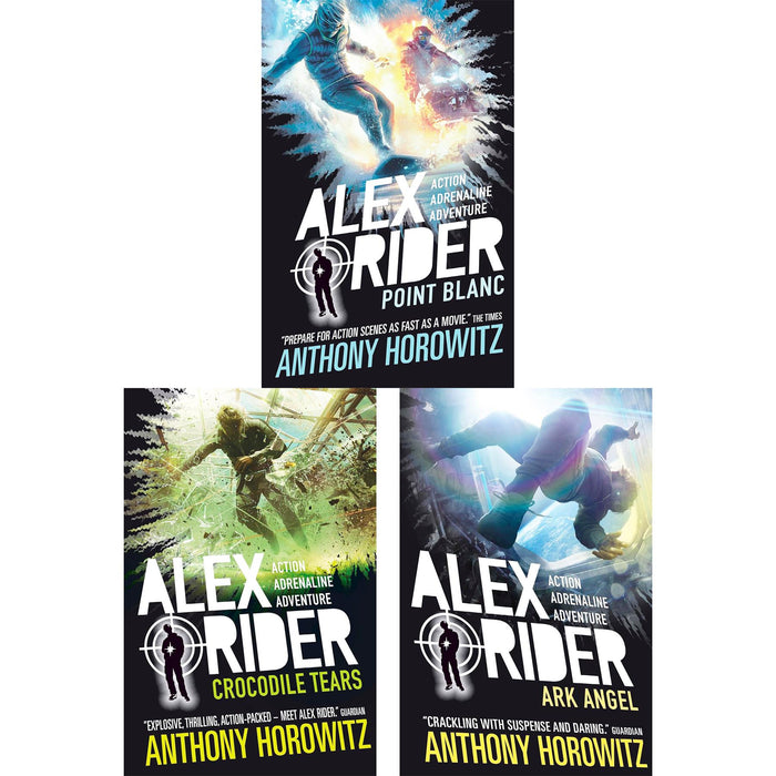 Alex Rider Mission Series: Point Blanc, Crocodile Tears & Ark Angel – Gripping Spy Adventures for Young Readers by Anthony Horowitz (3 Books, Paperback)