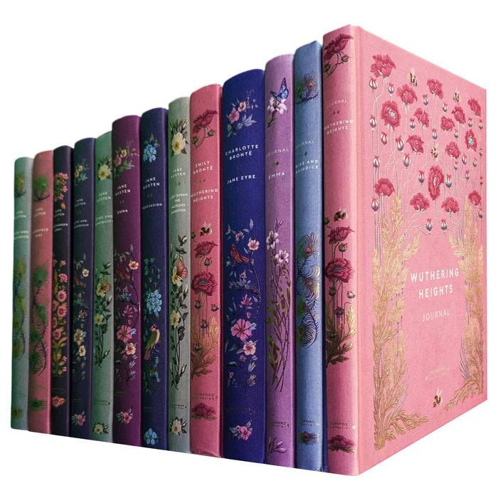 The Brontë Sisters & Jane Austen Collection (Hardcover, 10 Books) with Pride and Prejudice, Emma & Wuthering Heights Journals – A Cranford Edition Set of Timeless Romance, Society & Keepsakes