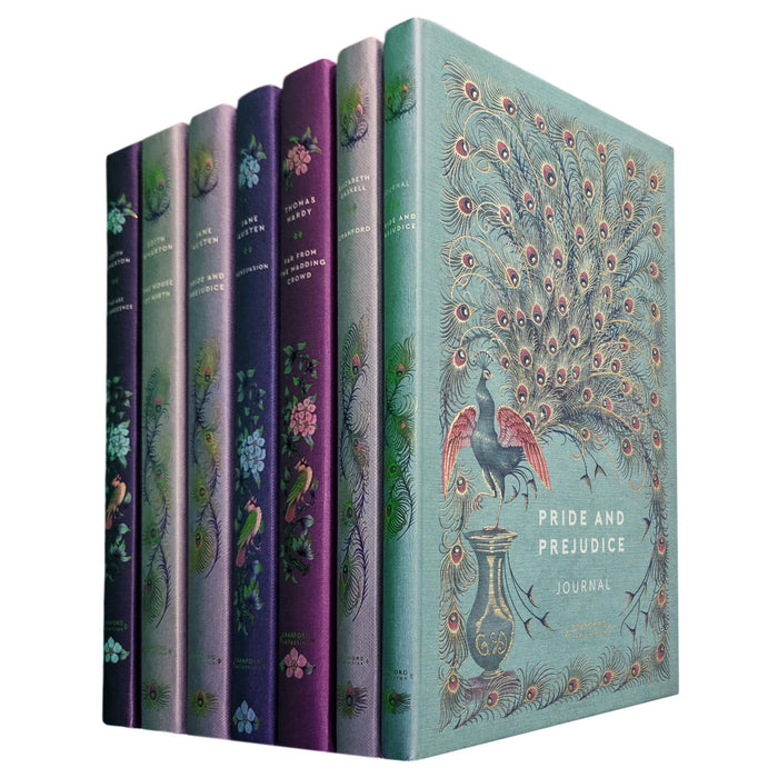 The Society & Ambition Collection: Age of Innocence by E. Wharton, Persuasion by J. Austen, Cranford by E. Gaskell & More (Hardcover, 6 Books) with Journal in an Exquisite Cranford Edition