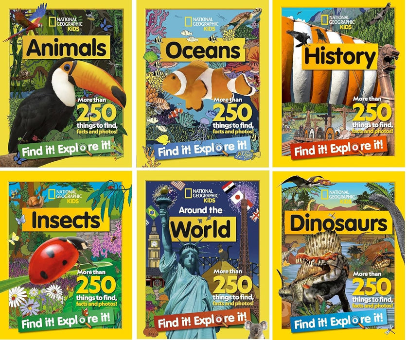 National Geographic Kids Find it! Explore it! 6 Books Collection