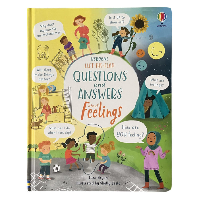 Usborne Lift-the-Flap Questions and Answers Collection: Nature & Feelings by Katie Daynes & Lara Bryan - Two Interactive Board Books Exploring the World and Emotions (2-Book Set)