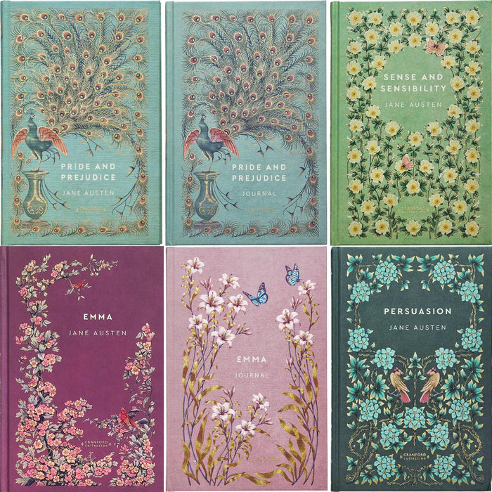The Jane Austen & Brontë Sisters Collection (Hardcover, 8 Books + 3 Journals) – Pride and Prejudice, Wuthering Heights, Jane Eyre & More – A Cranford Edition Set of Romance & Gothic Literature