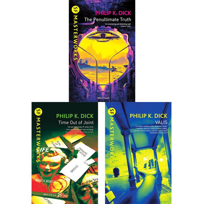Philip K. Dick SF Masterworks Set: Dystopian Realities & Philosophical Explorations in Penultimate Truth, Time Out of Joint & Valis (3-Book Collection)
