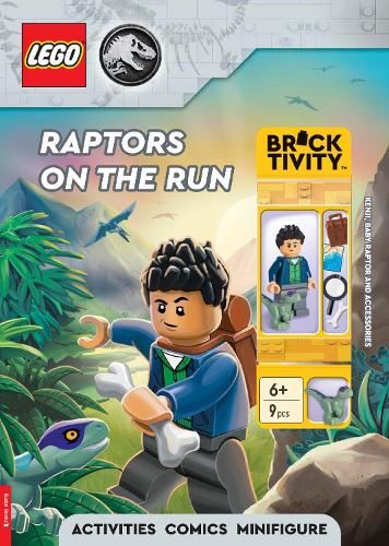 LEGO® Jurassic World™: Raptors on the Run Activity Book (with Kenji minifigure, baby raptor and accessories) (LEGO® Minifigure Activity)