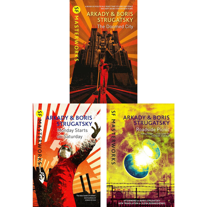 Arkady & Boris Strugatsky Collection – SF Masterworks of Dystopian Realities, Surrealism & Bureaucratic Absurdities in The Doomed City, Monday Starts on Saturday & Roadside Picnic (3-Book Set)