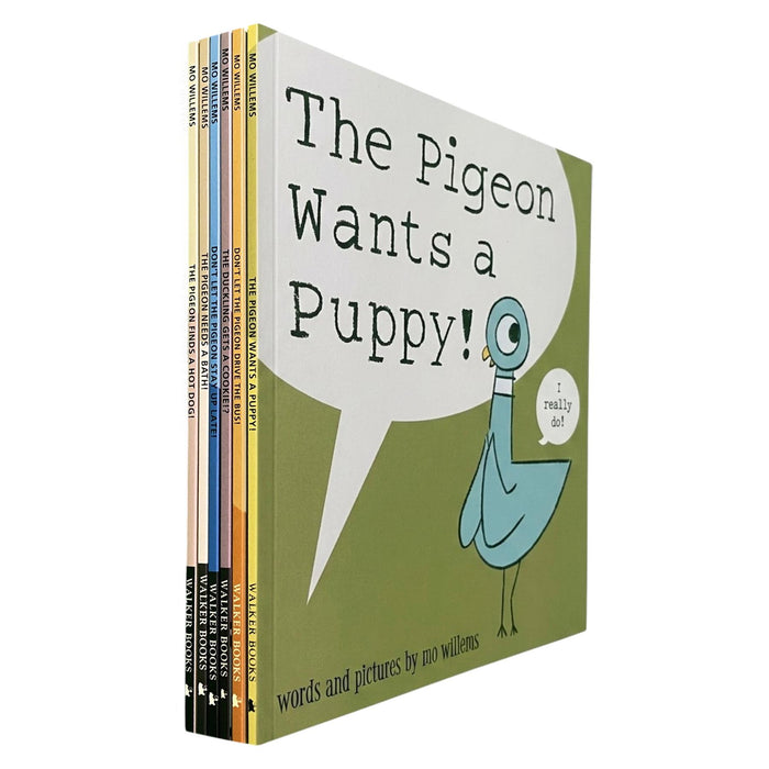 The Pigeon Series by Mo Willems: Don't Let the Pigeon Drive the Bus, Stay Up Late, Needs a Bath, Wants a Puppy, Finds a Hot Dog & Duckling Gets a Cookie - Hilarious Picture Books (6-Book Set)
