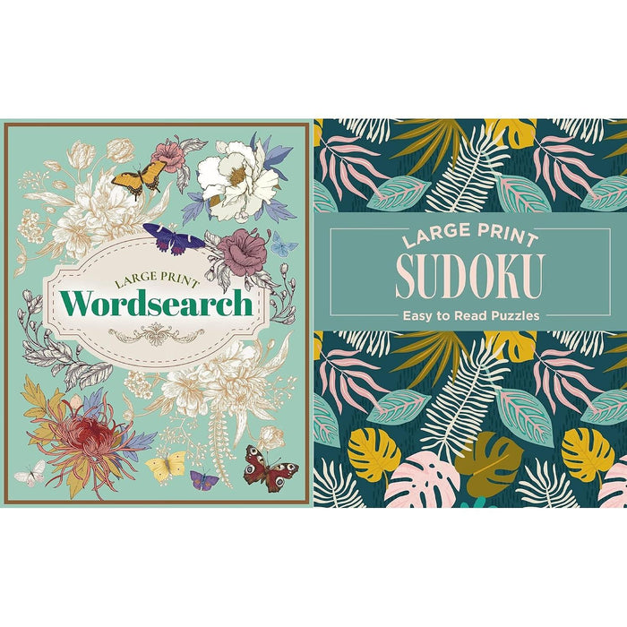Large Print Puzzles Collection: Wordsearch & Sudoku