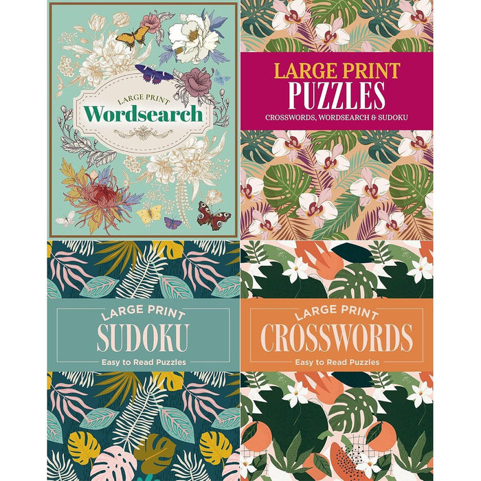 Large Print Puzzles Collection: Wordsearch, Sudoku, Crosswords