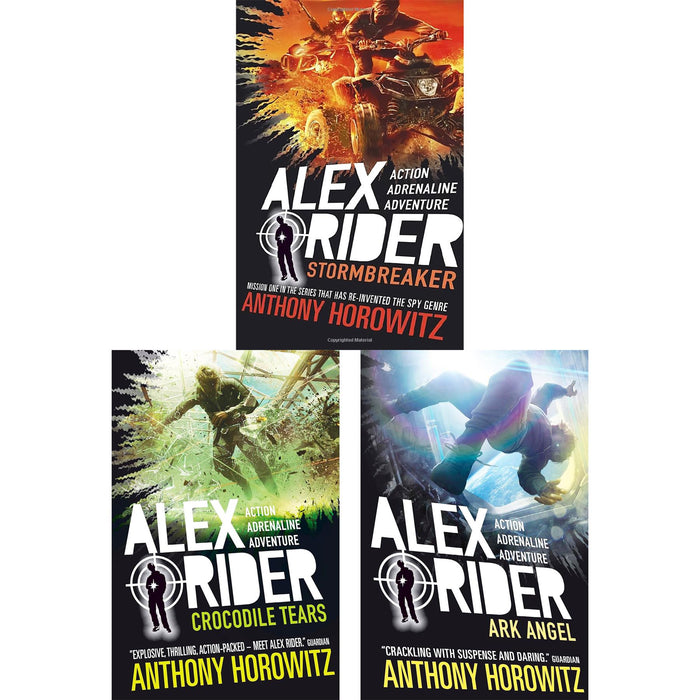 Alex Rider Mission Series: Stormbreaker, Crocodile Tears & Ark Angel – Gripping Spy Adventures for Young Readers by Anthony Horowitz (3 Books, Paperback)