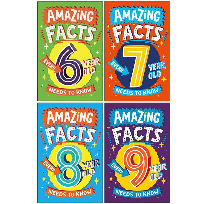 Amazing Facts Every Kid Needs to Know 6 7 8 9 Year Old By Catherine Brereton 4 Books Collection Set