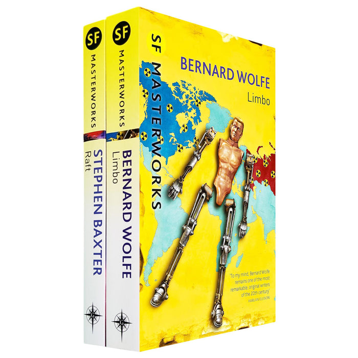 SF Masterworks Collection – Exploration of Consciousness, Isolation & Survival in Limbo by Bernard Wolfe & Raft by Stephen Baxter (2-Book Set)