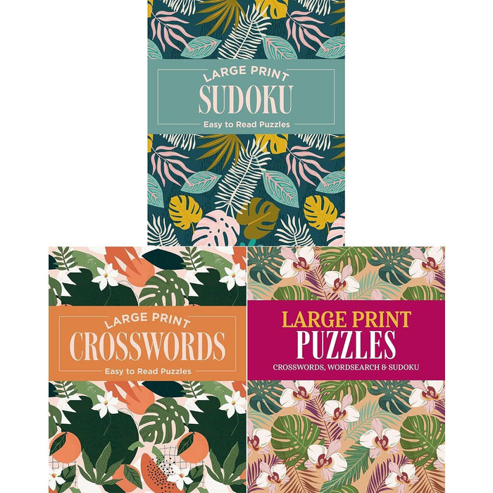 Large Print Puzzles Collection: Sudoku, Crosswords (Easy to Read Puzzles) & Mixed Puzzles