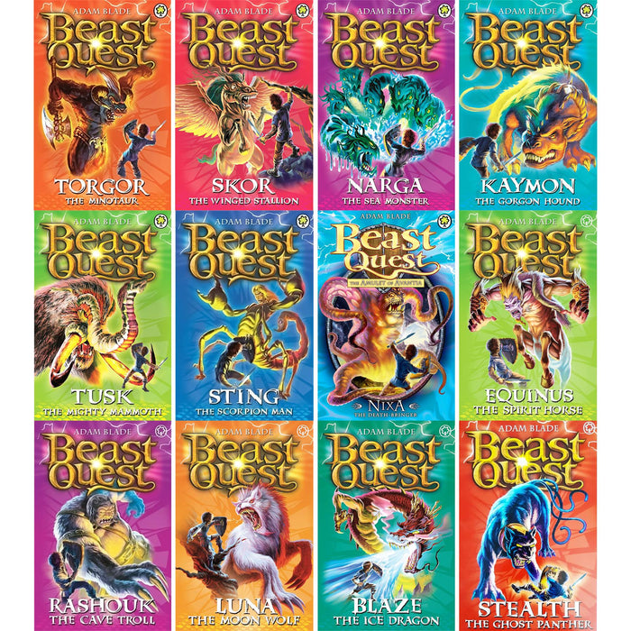 Beast Quest Series 3 & 4 Collection (12 Books) – The Dark Realm and The Amulet of Avantia: Thrilling Adventures of Magic, Heroism, and Battles for Young Fantasy Readers