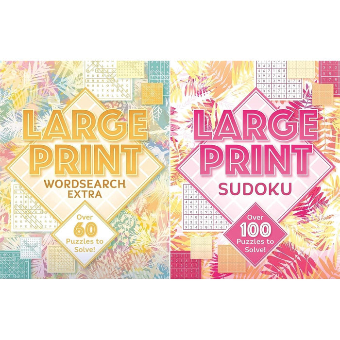 Large Print Puzzles Collection: Wordsearch Extra & Sudoku (2-Book Set)