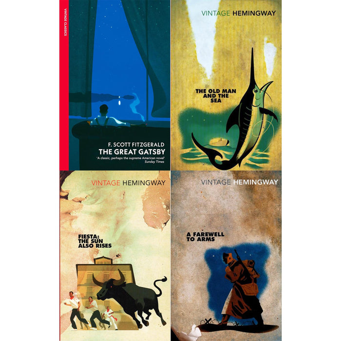 Classic American Collection – 16 Iconic Works by Faulkner, Hemingway, Vonnegut & Fitzgerald (Vintage Paperback Edition, 16-Book Set)
