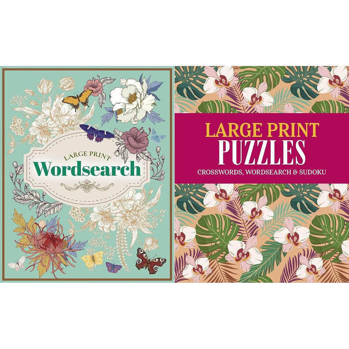 Large Print Puzzles Collection: Wordsearch & Mixed Puzzles