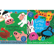 Animal Adventures Collection: 2-Book Set by Giles Andreae & David Wojtowycz (Farmyard Hullabaloo, Rumble in the Jungle)