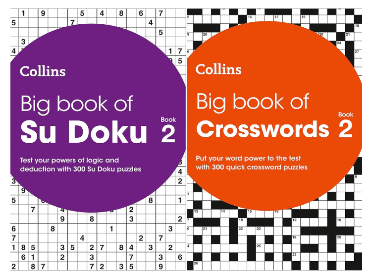 Collins Puzzles Collection: Big Book of Su Doku 2 & Big Book of Crosswords Book 2