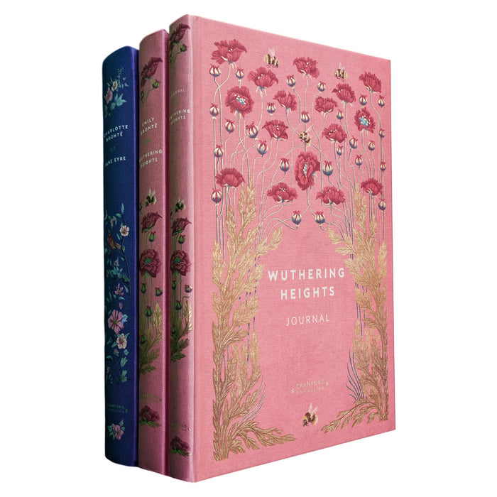 Wuthering Heights & Jane Eyre by the Brontë Sisters (Hardcover) & Journal – Cranford Collection Set of Gothic Romance, Passion, and Self-Discovery on the Yorkshire Moors