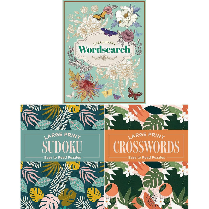 Large Print Puzzles Collection: Wordsearch, Sudoku & Crosswords