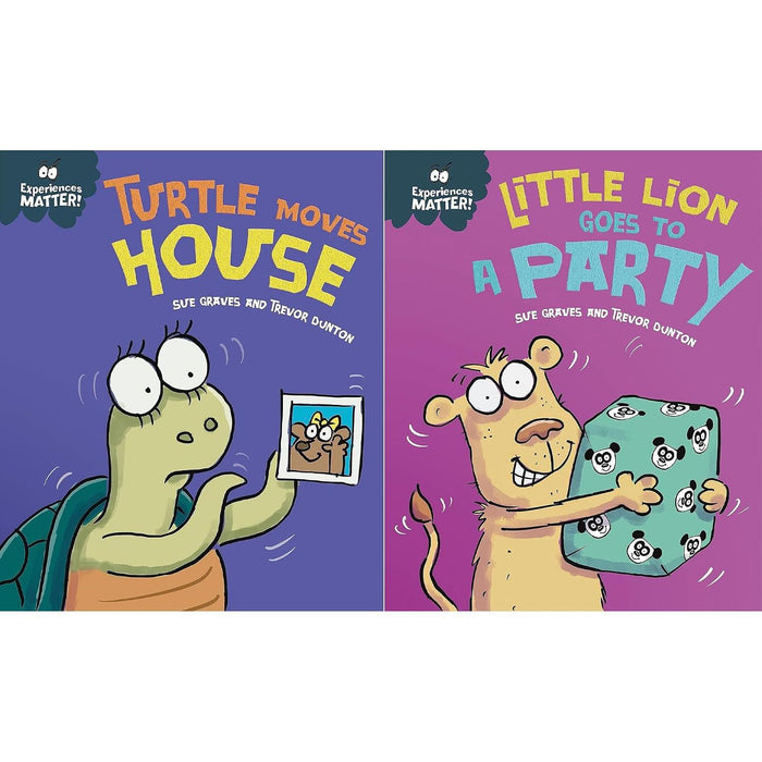 Experiences Matter Collection: 2-Book Set by Sue Graves (Turtle Moves House, Little Lion Goes to a Party)