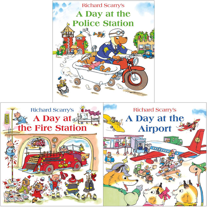 Richard Scarry's Busy Adventures: A Day at the Police Station, Fire Station, and Airport – Exploring Community Heroes and Places
