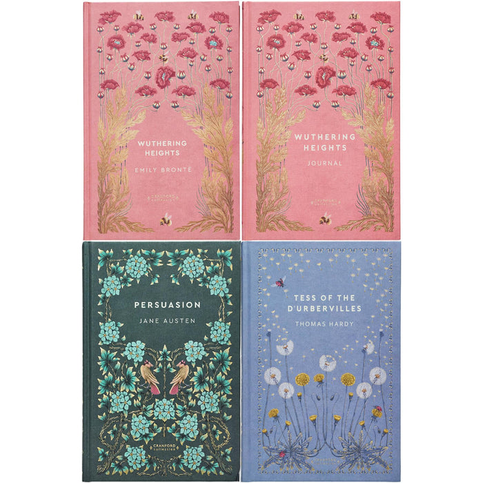 Persuasion by J. Austen, Wuthering Heights by E. Brontë & Tess of the d’Urbervilles by T. Hardy (Hardcover, 3 Books) with Wuthering Heights Journal – A Cranford Edition Set of Passion & Fate