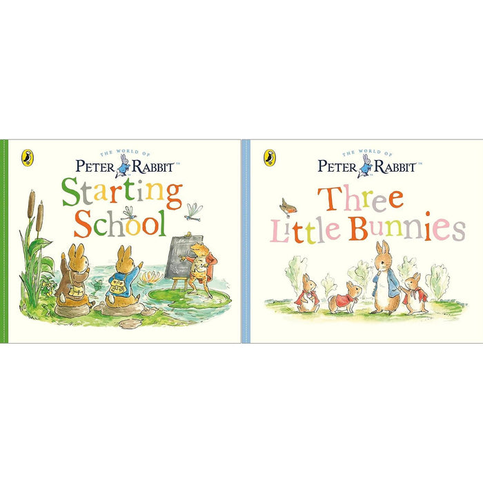 Peter Rabbit Tales Collection by Beatrix Potter: Starting School & Three Little Bunnies