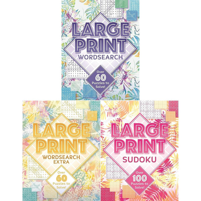 Large Print Puzzles Collection: Wordsearch, Wordsearch Extra & Sudoku (3-Book Set)