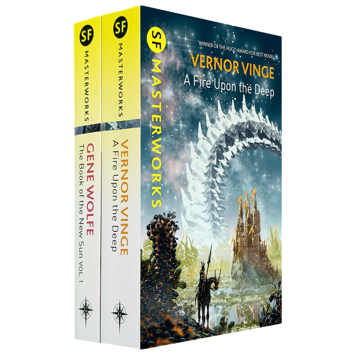SF Masterworks Collection – Epic Worlds & Boundless Imagination in Shadow & Claw by Gene Wolfe & Fire Upon the Deep by Vernor Vinge (2-Book Set)