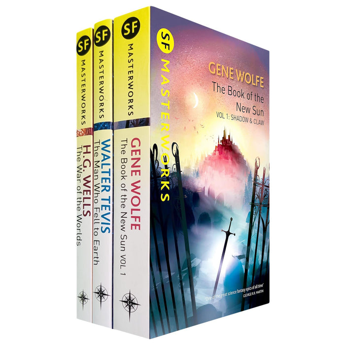 SF Masterworks Collection: Alien Encounters, Power & Survival Featuring War of the Worlds by H.G. Wells, Man Who Fell to Earth by Walter Tevis & Shadow & Claw by Gene Wolfe (3-Book Set)