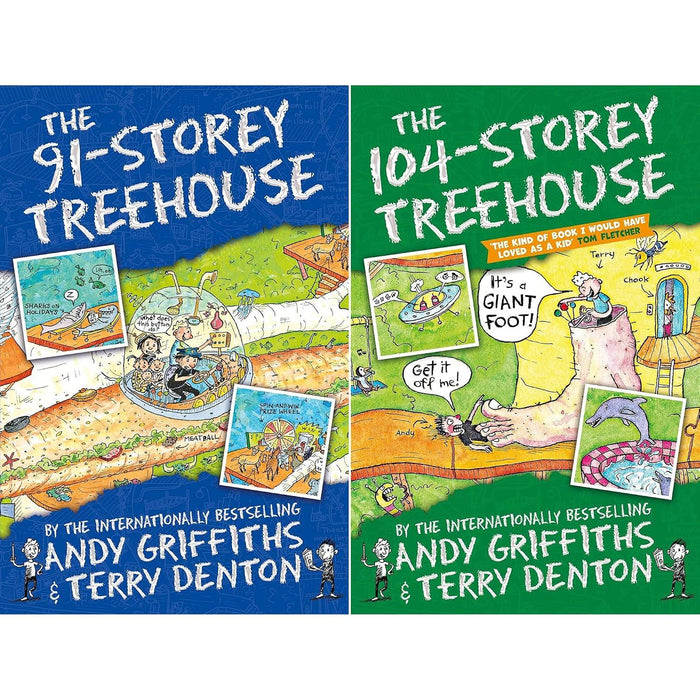 The Treehouse Collection: 2-Book Set by Andy Griffiths & Terry Denton (The 91-Storey Treehouse, The 104-Storey Treehouse)