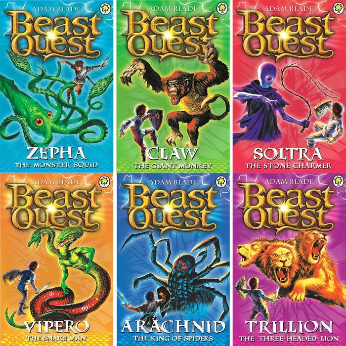 Beast Quest 30-Book Collection by Adam Blade: Ferno the Fire Dragon, Sepron the Sea Serpent, Arcta the Mountain Giant & More – Complete Series 1-5 Adventure Set for Young Fans