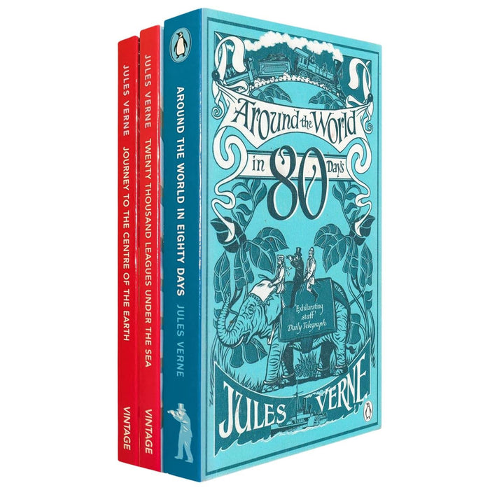 Jules Verne Odyssey Collection – Twenty Thousand Leagues Under the Sea, Around the World in Eighty Days & Journey to the Centre of the Earth (3-Book Set)