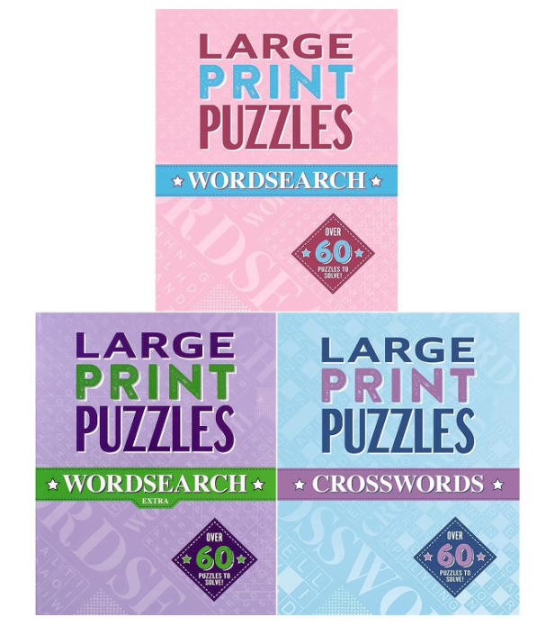 Large Print Puzzles Collection: Wordsearch, Wordsearch Extra & Crosswords