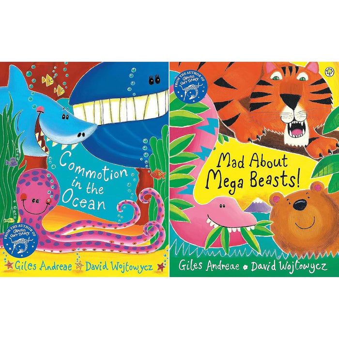 Animal Adventures Collection: 2-Book Set by Giles Andreae & David Wojtowycz (Commotion in the Ocean, Mad About Mega Beasts