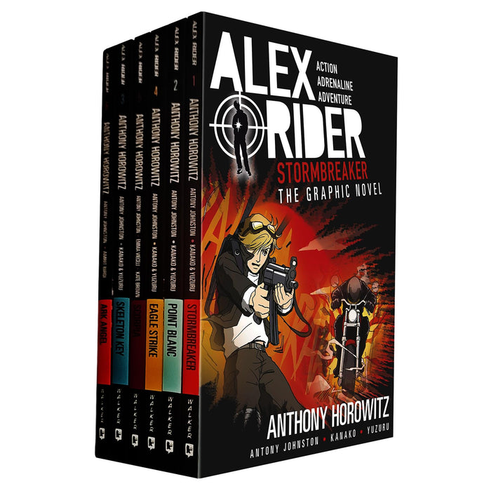 Alex Rider Graphic Novel Collection: Complete 6-Book Spy Thriller Set – Stormbreaker, Point Blanc, Skeleton Key & More (Hardcover) – Action-Packed Espionage for Young Readers
