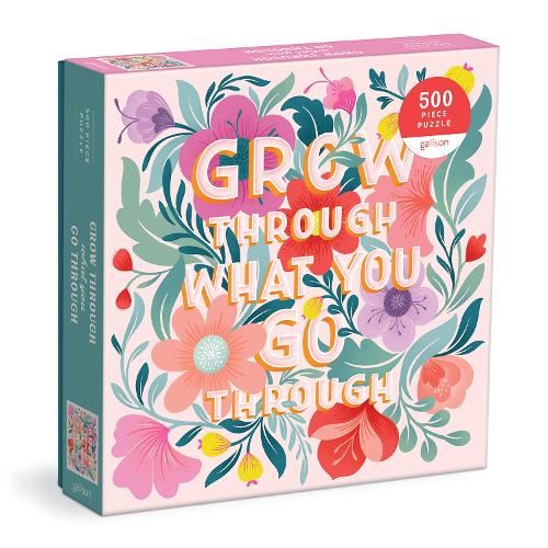 Galison 9780735372788 Grow Through What You Go Through Jigsaw Puzzle, Multicoloured, 500 Pieces