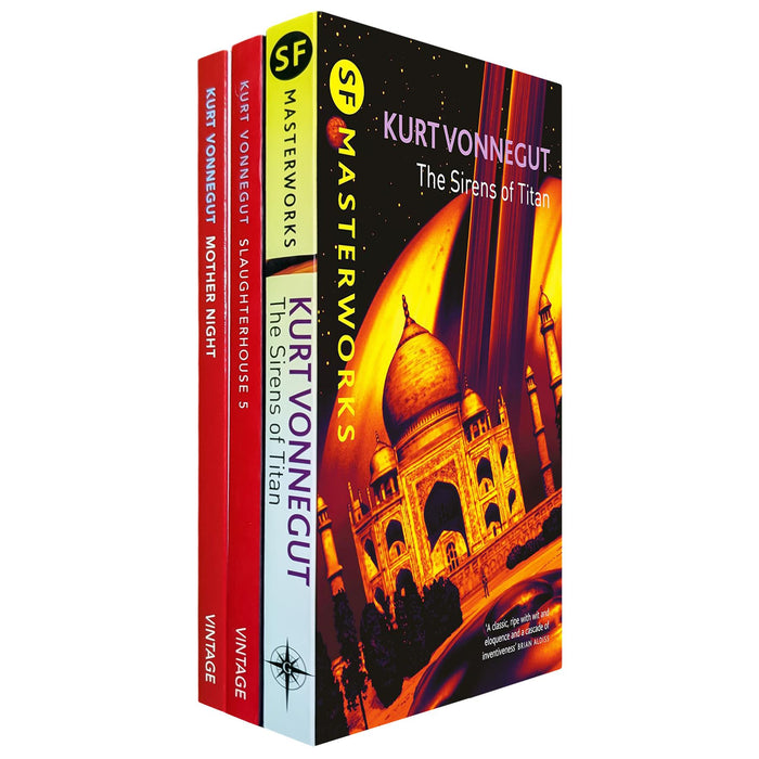 Kurt Vonnegut Collection: Mother Night, Slaughterhouse 5 & Sirens of Titan – A Deep Dive into War, Identity, and the Absurdities of Life (3-Book Set)