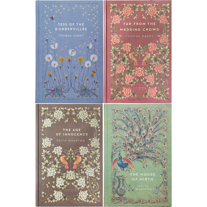 The Tragic Romances & Society Collection: Tess of d’Urbervilles & Madding Crowd by T. Hardy, Age of Innocence & House of Mirth by E. Wharton (Hardcover, 4 Books) – A Beautiful Cranford Edition